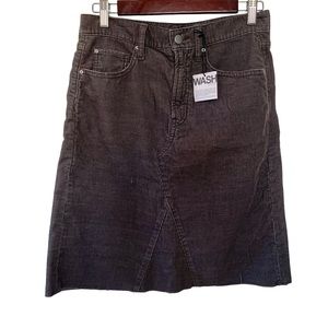 GAP Y2K Corduroy Brown A-Line Mini Skirt Size 26 Size 2 Dark Academia